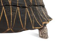 An Anthony Redmile Silver-Plate, Resin and Hardstone Sculpted Tortoise Box