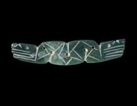 A Costa Rican JadeTwo-Head Bar Pendant