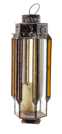 A Wrought-Iron Garden Lantern Height 24 inches. — 20TH CENTURY