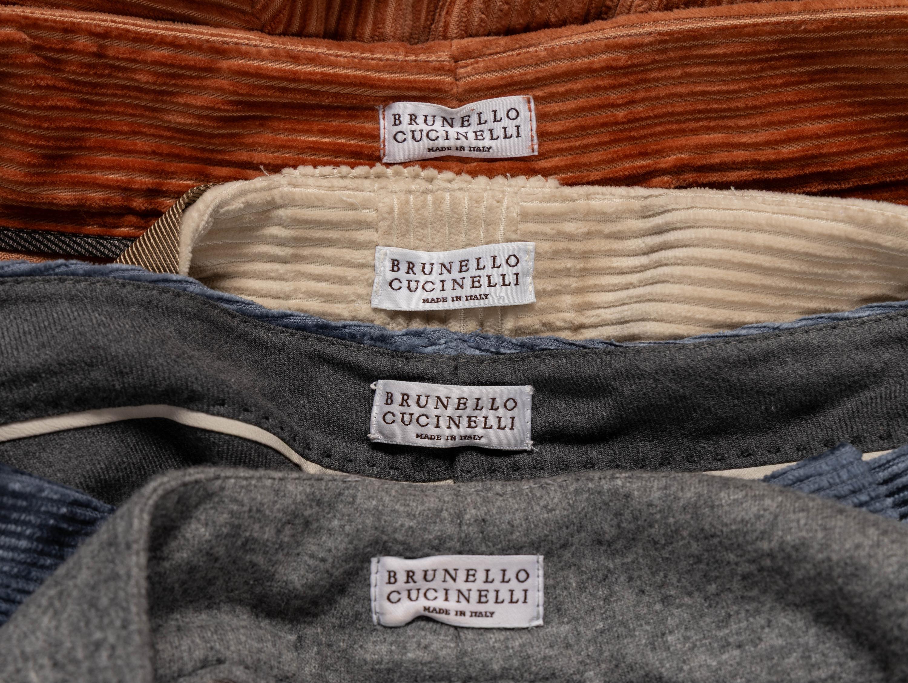 Brunello Cucinelli, Four Pairs of Pants