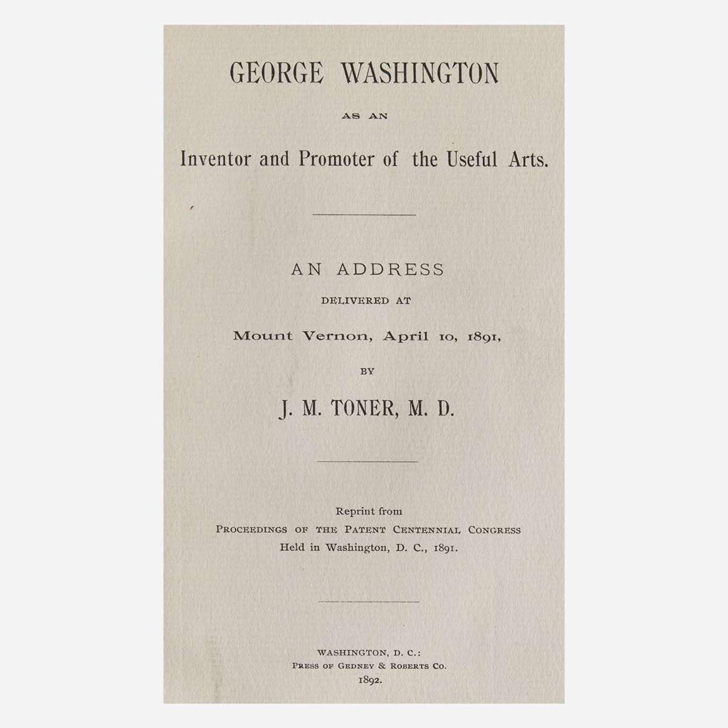 [Americana] [Washington, George] Group of 3 Titles