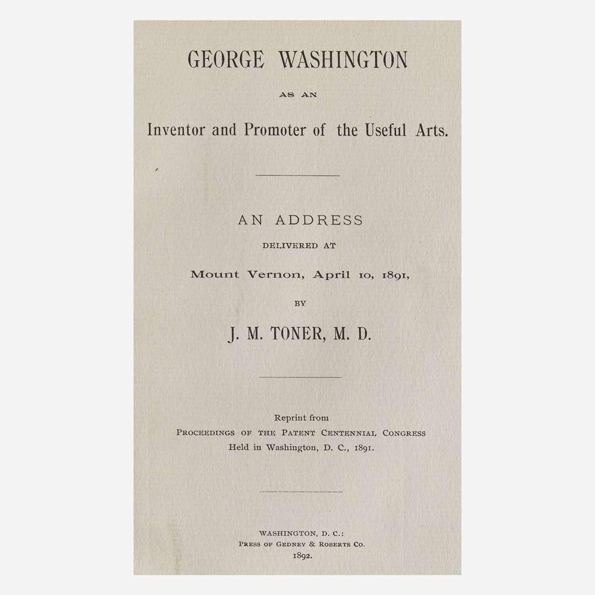 [Americana] [Washington, George] Group of 3 Titles