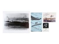 [WWII]. Large collection of signatures from Captain Robert Morgan and crew of the Memphis Belle .
