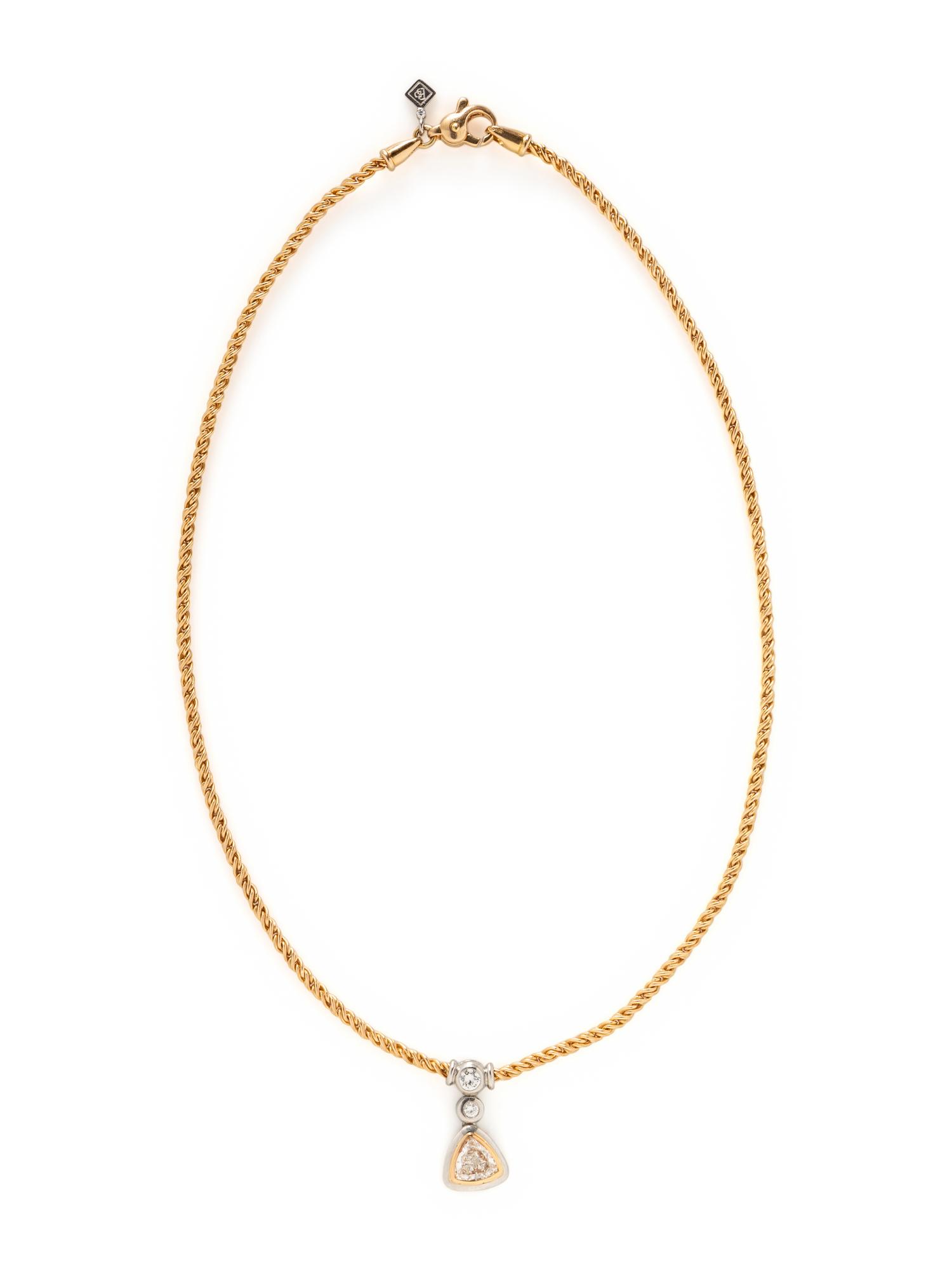 BOODLE & DUNTHORNE, GOLD, PLATINUM, AND DIAMOND NECKLACE