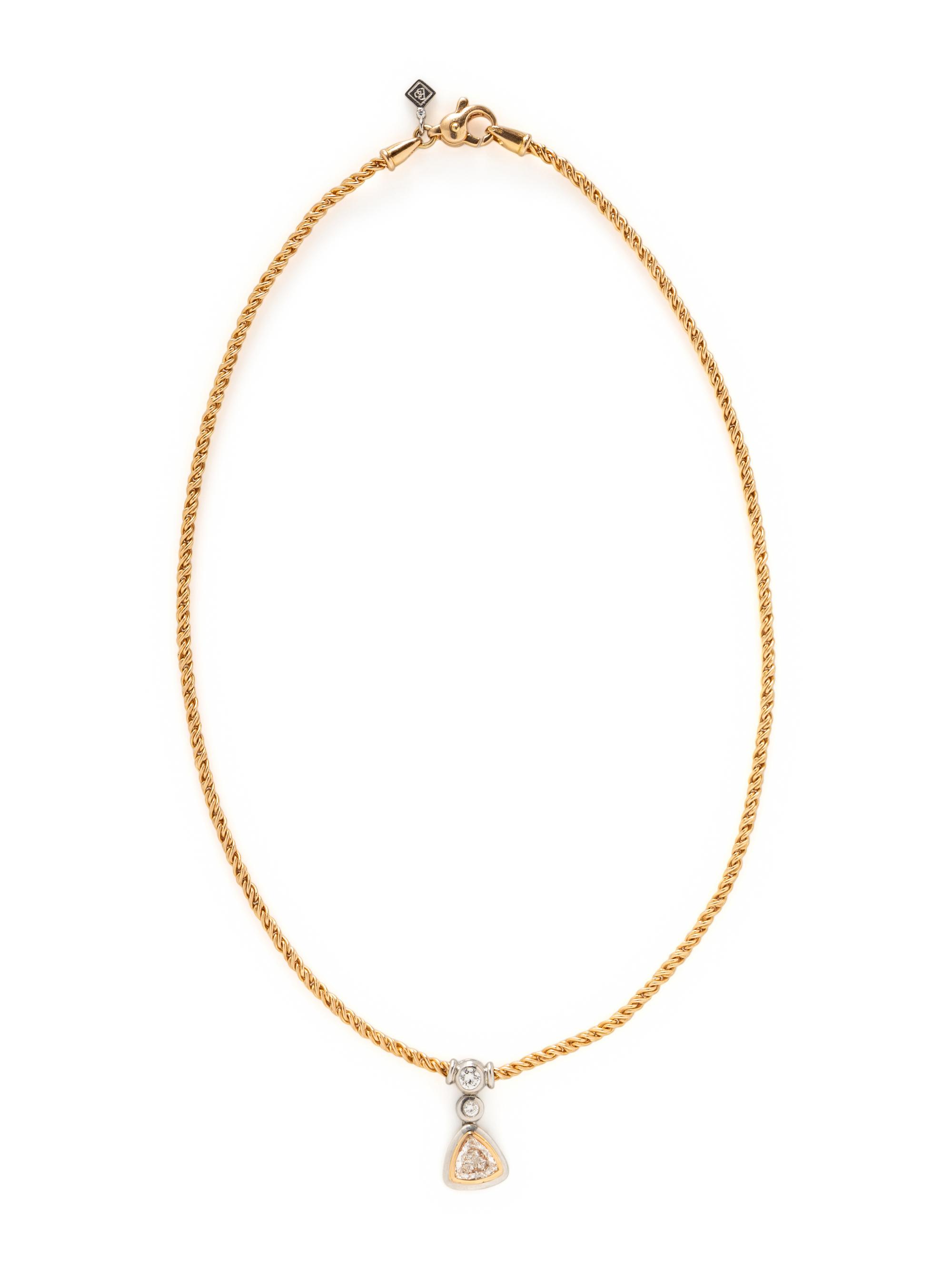 BOODLE & DUNTHORNE, GOLD, PLATINUM, AND DIAMOND NECKLACE