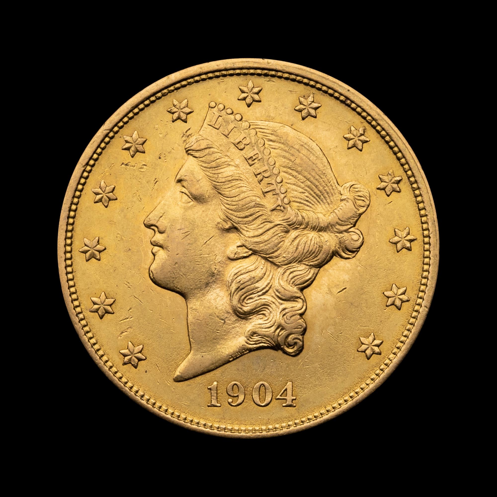 A 1904 Liberty Head $20 Gold Coin