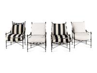 A Set of Four Mario Papperzini 'Amalfi' Reclining Arm Chairs