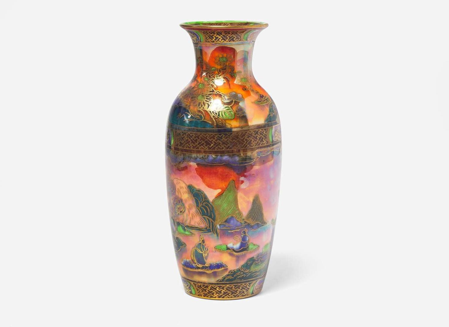 A Wedgwood Flame Fairyland Lustre Vase, UK, 1920s