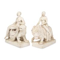 Two Minton Parian Ware Figures