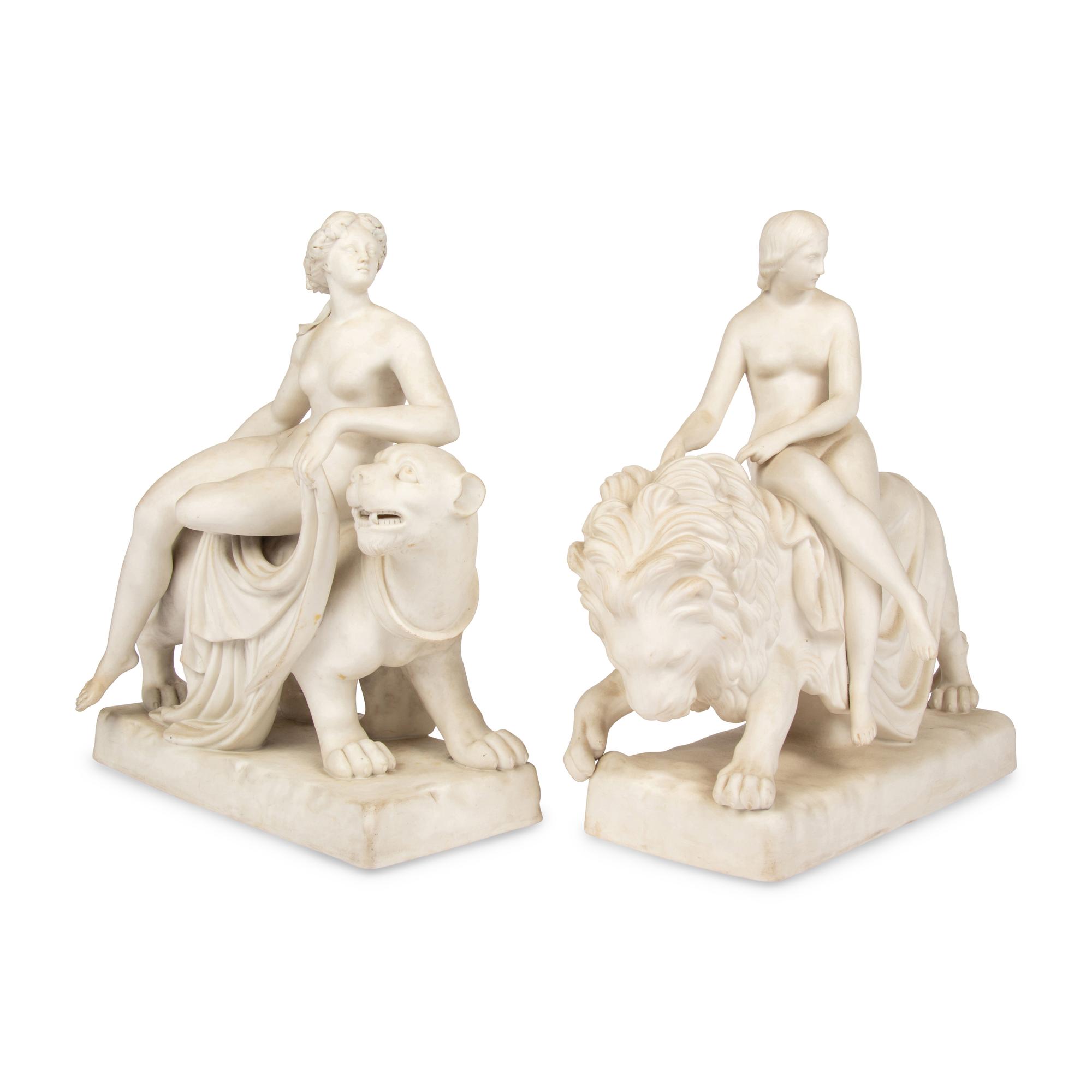 Two Minton Parian Ware Figures