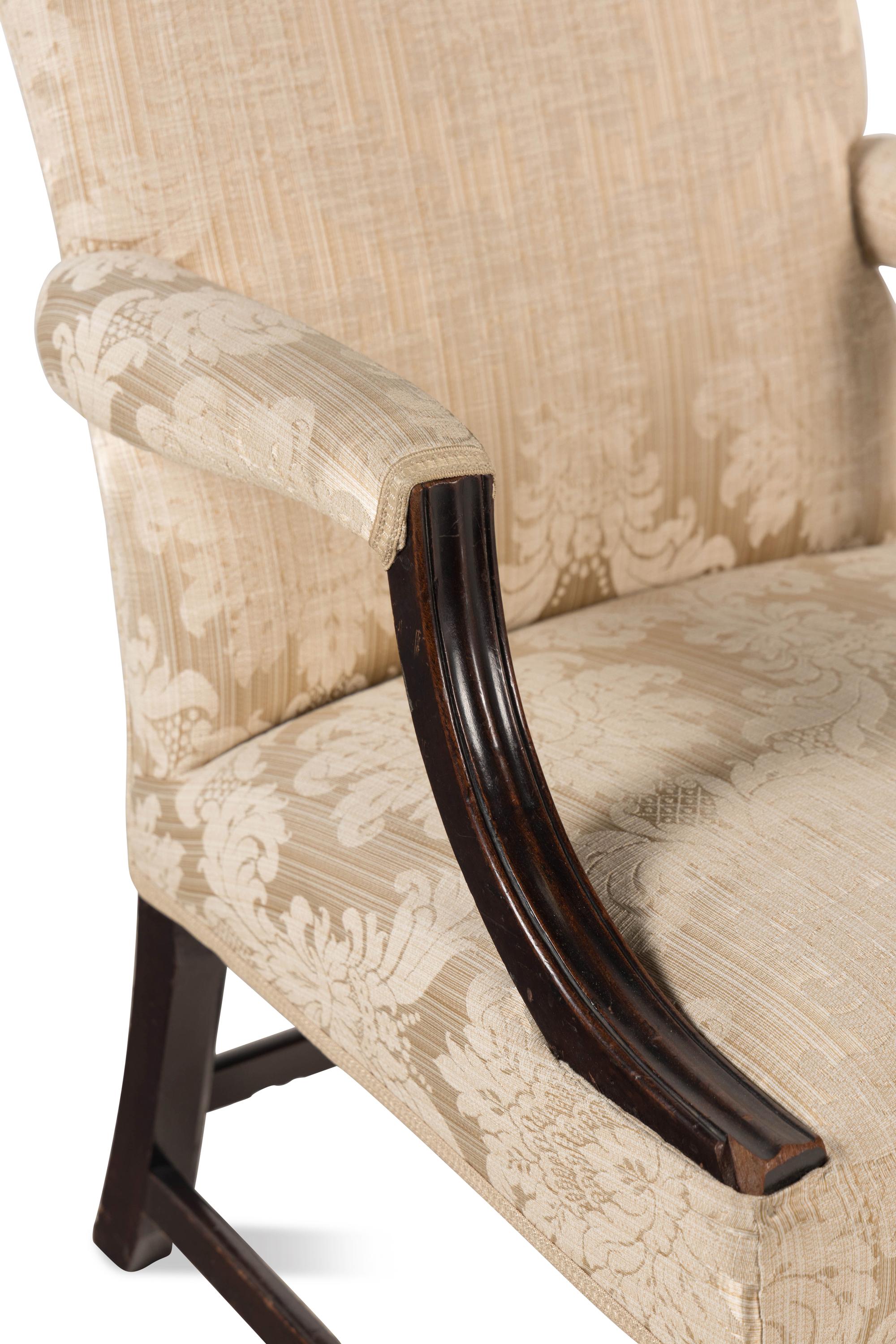 A George III Mahogany Library Chair