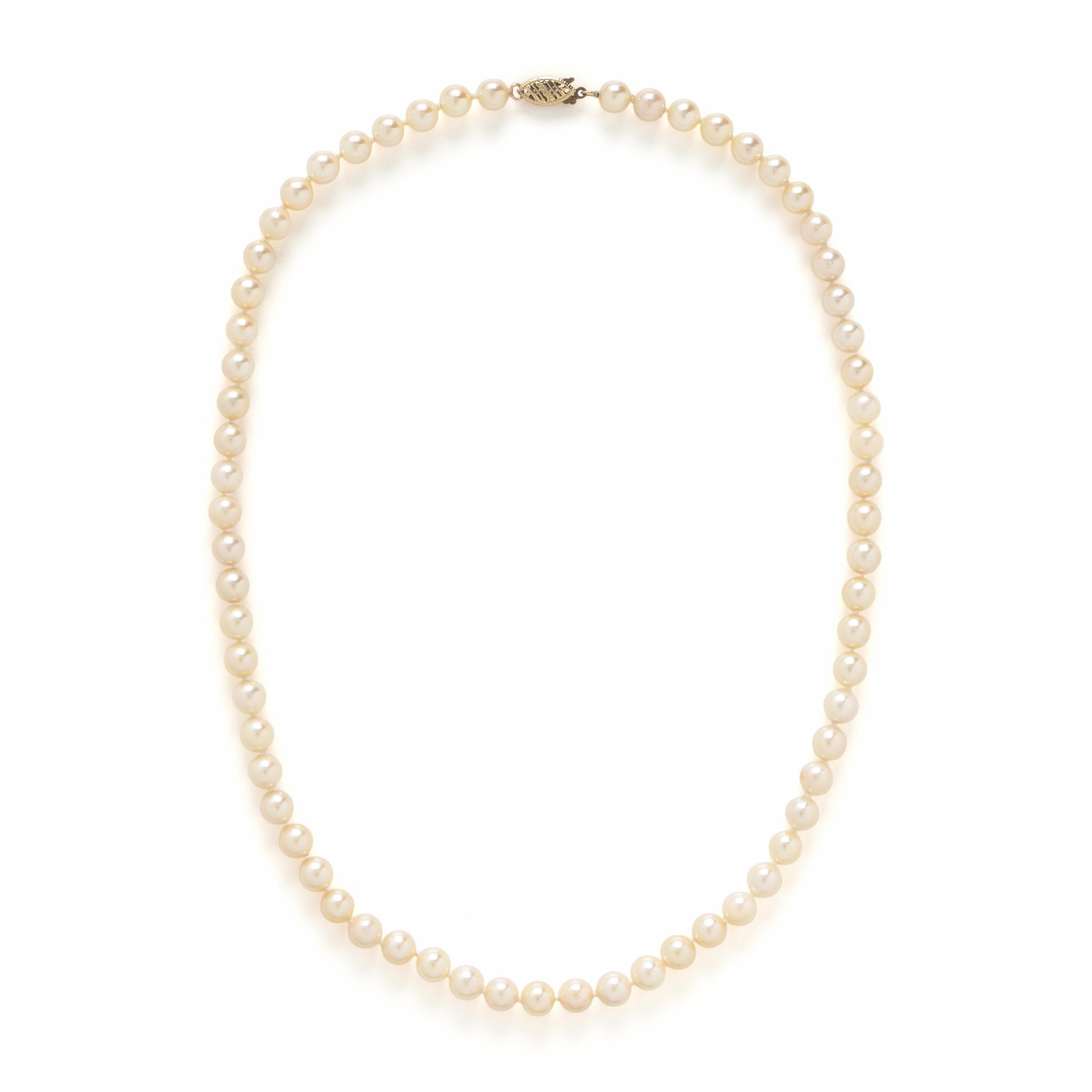 Cultured Pearl Necklace and Earrings