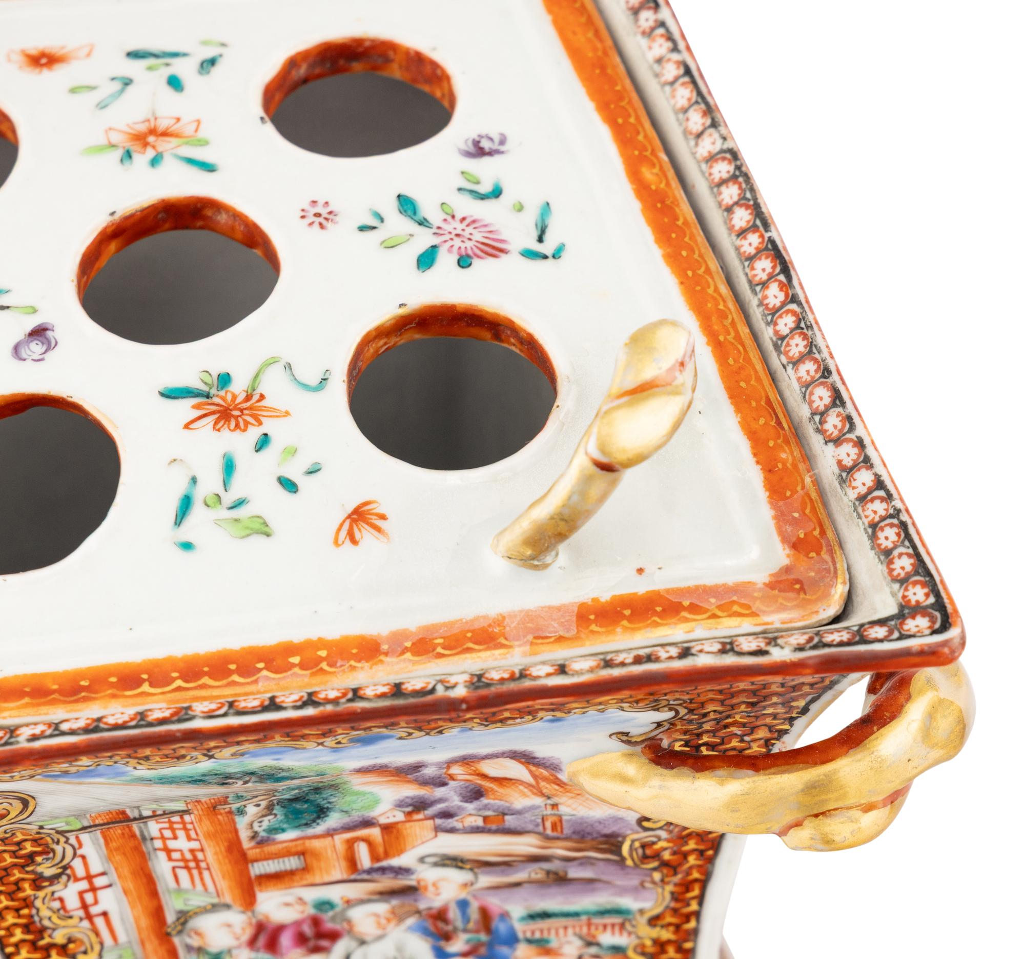 A Pair of Chinese Export Porcelain Bough Pots