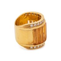 CITRINE AND DIAMOND RING