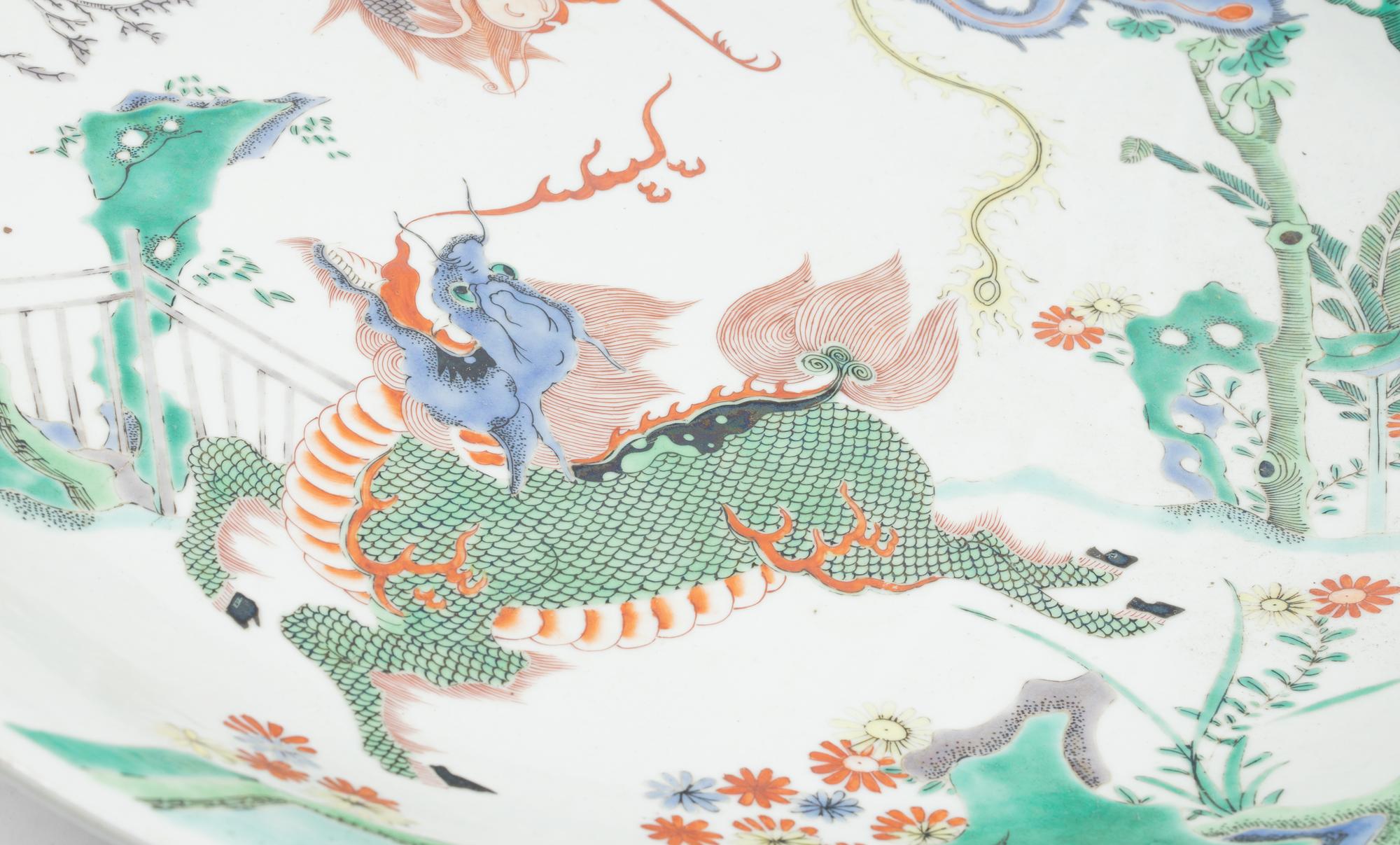A Large Famille Verte Porcelain Charger