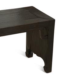 A Chinese Ebonized Hardwood Low Console Table
