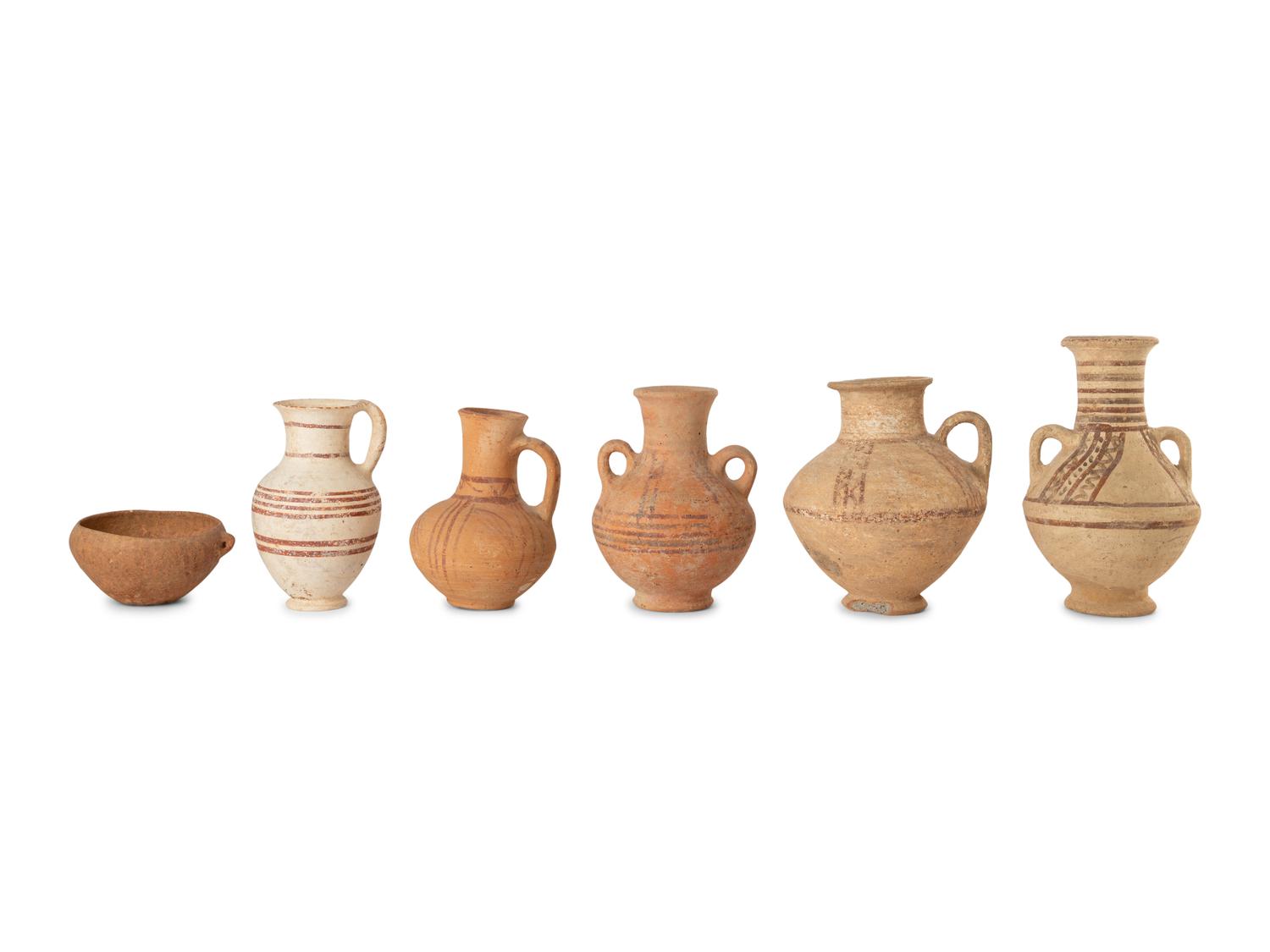 Six Holy Land Pottery Vessels