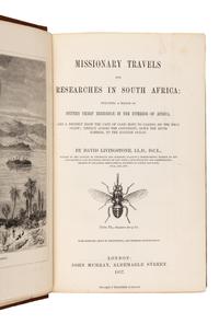 LIVINGSTONE, David (1813-1873). Missionary Travels and Researches in South Africa. London: John Murray, 1857.