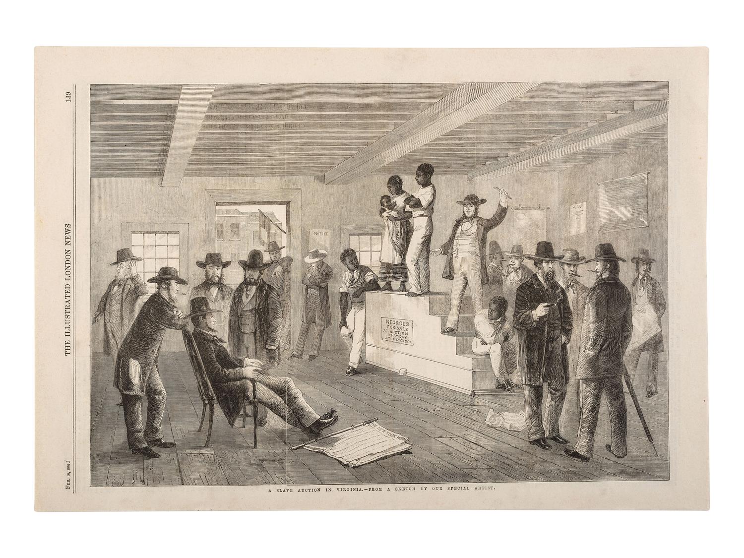[CIVIL WAR]. A group of engravings presenting scenes and subjects mostly related to enslavement and the Civil War.