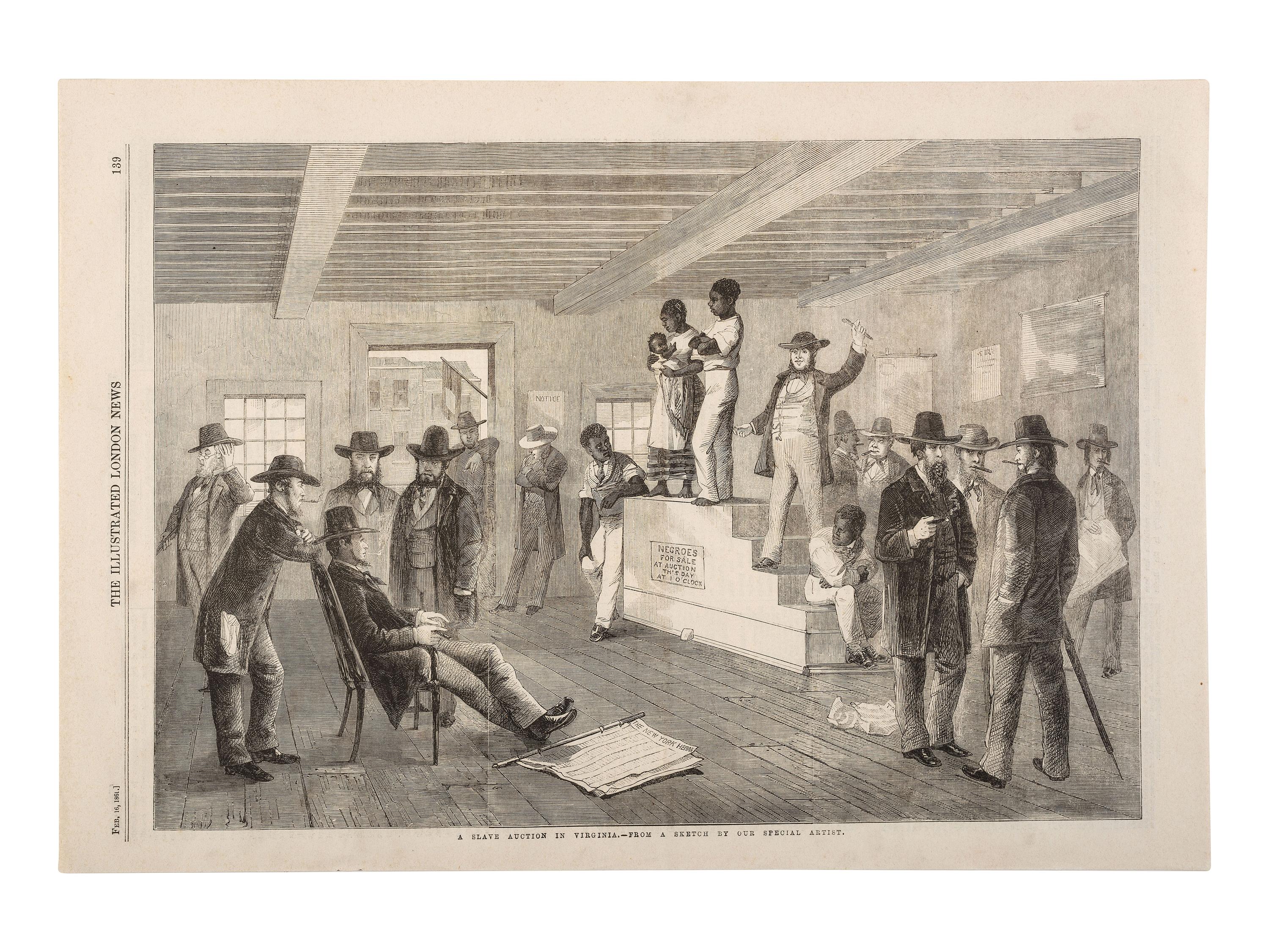 [CIVIL WAR]. A group of engravings presenting scenes and subjects mostly related to enslavement and the Civil War.