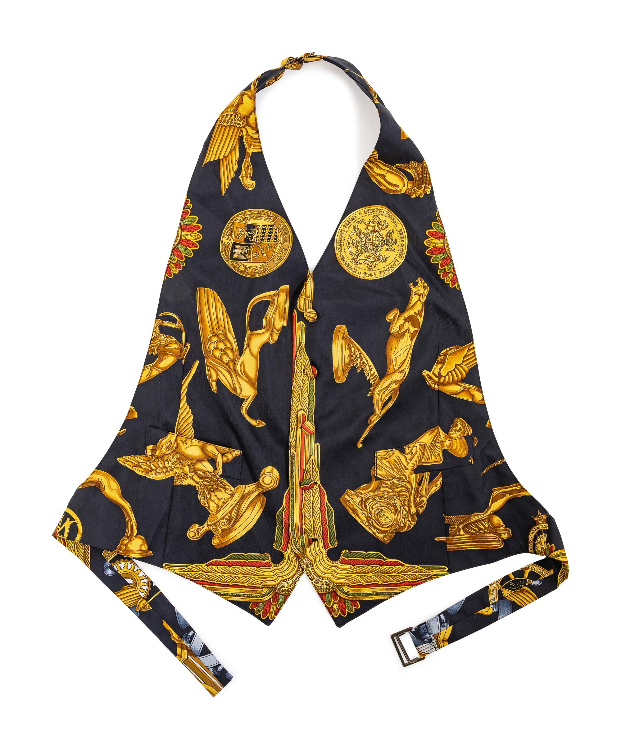 Hermes Black Silk Vest