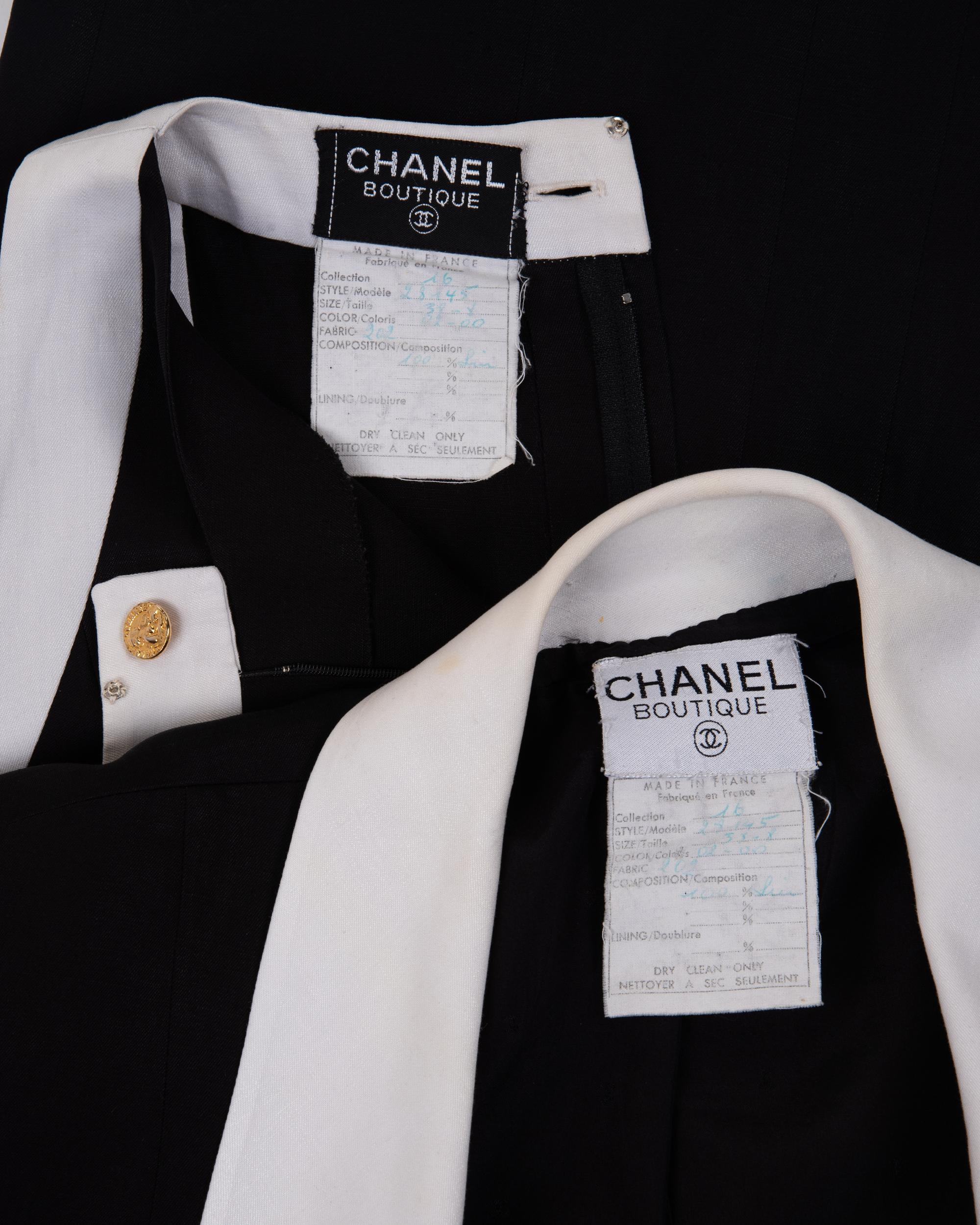 Chanel Linen Dress and Jacket Ensemble, 1990s