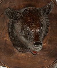 A Swiss "Black Forest' Carved Bear Head Mount