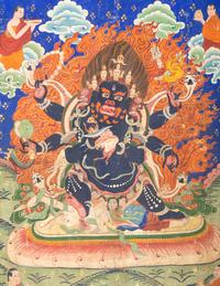 A Sino-Tibetan Thangka Depicting Mahakala