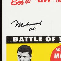 A Muhammad Ali vs Joe Frazier March 8, 1971 Signed Autograph Poster (PSA)