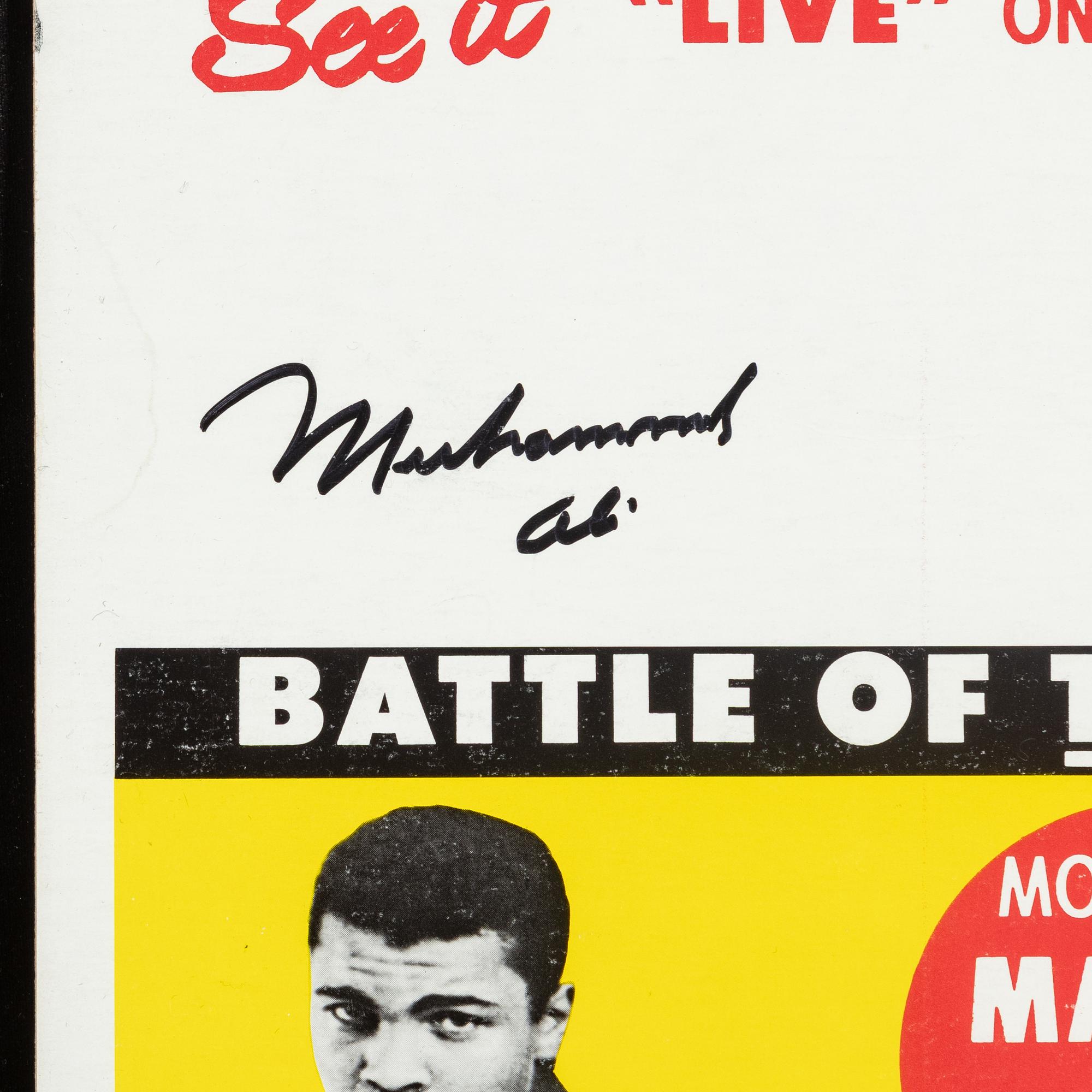 A Muhammad Ali vs Joe Frazier March 8, 1971 Signed Autograph Poster (PSA)