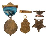 [CIVIL WAR]. A group of ribbons and medals identified to Captain William Taylor, Co. E, 1st Maryland Infantry, WIA Front Royal, POW Weldon Railroad, and Medal of Honor recipient.