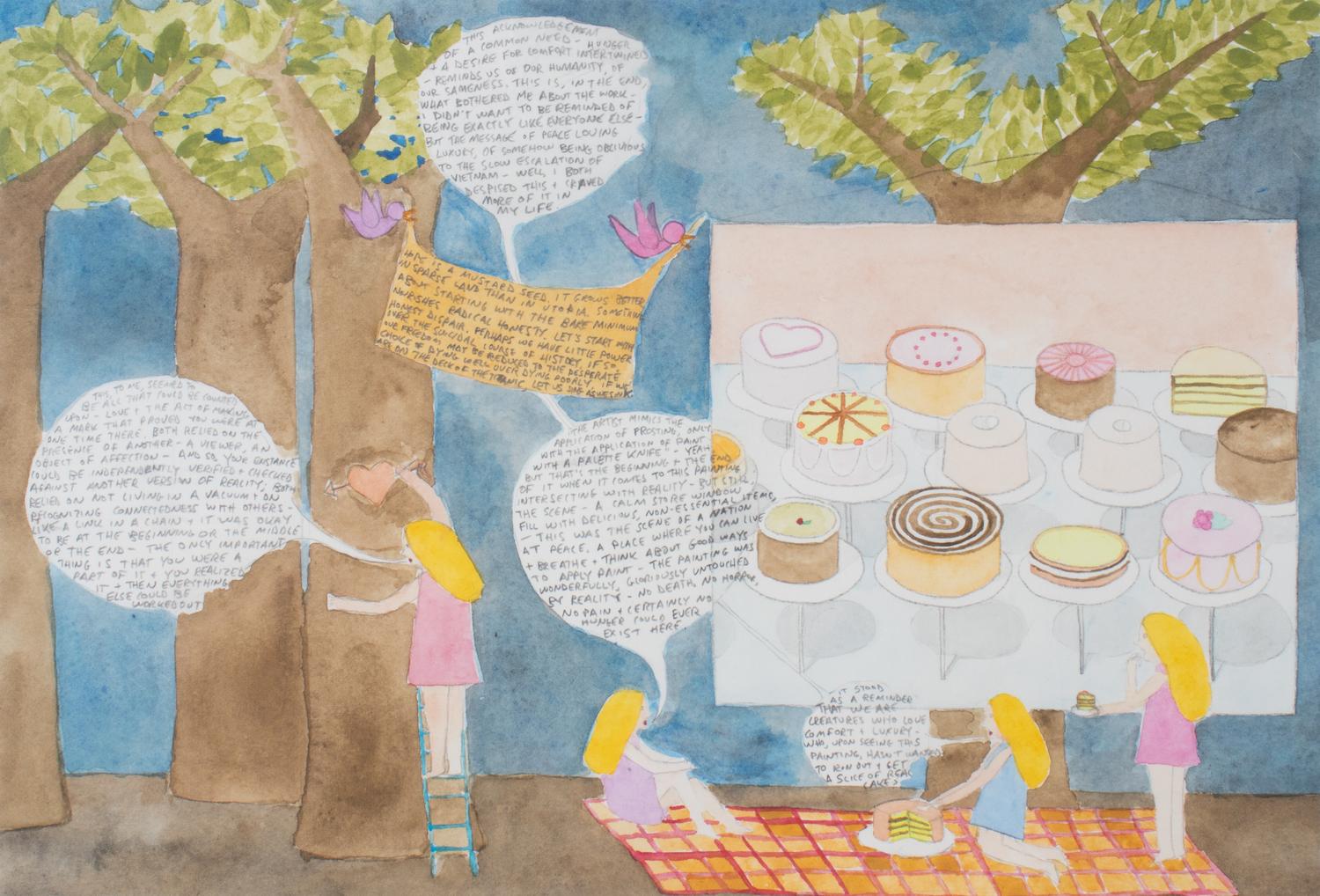 Museum Visit: Picnic (Hope is a mustard seed/Wayne Thiebaud)