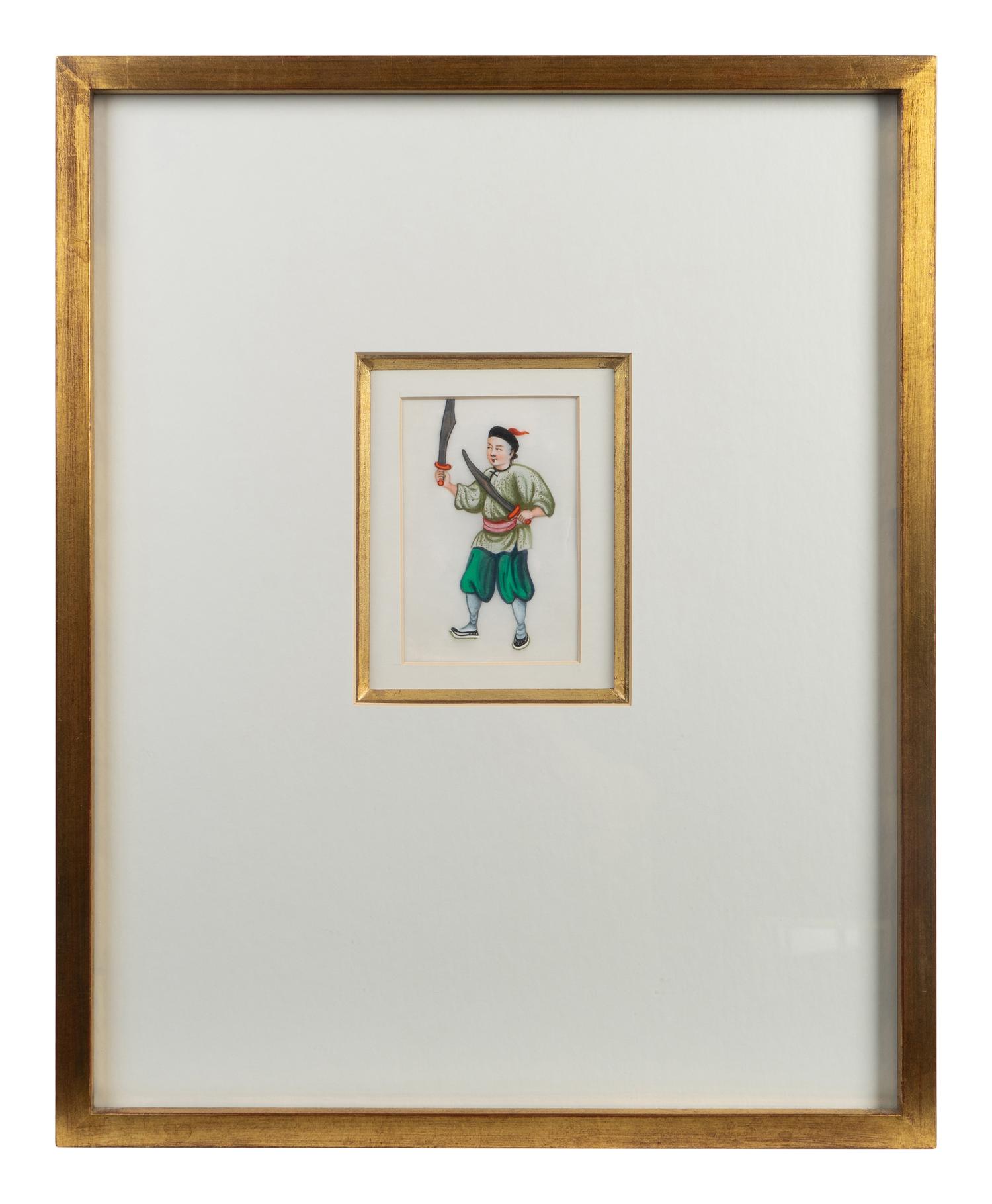 A Set of Twelve Chinese Export Pith Paintings — 19TH/20TH CENTURY