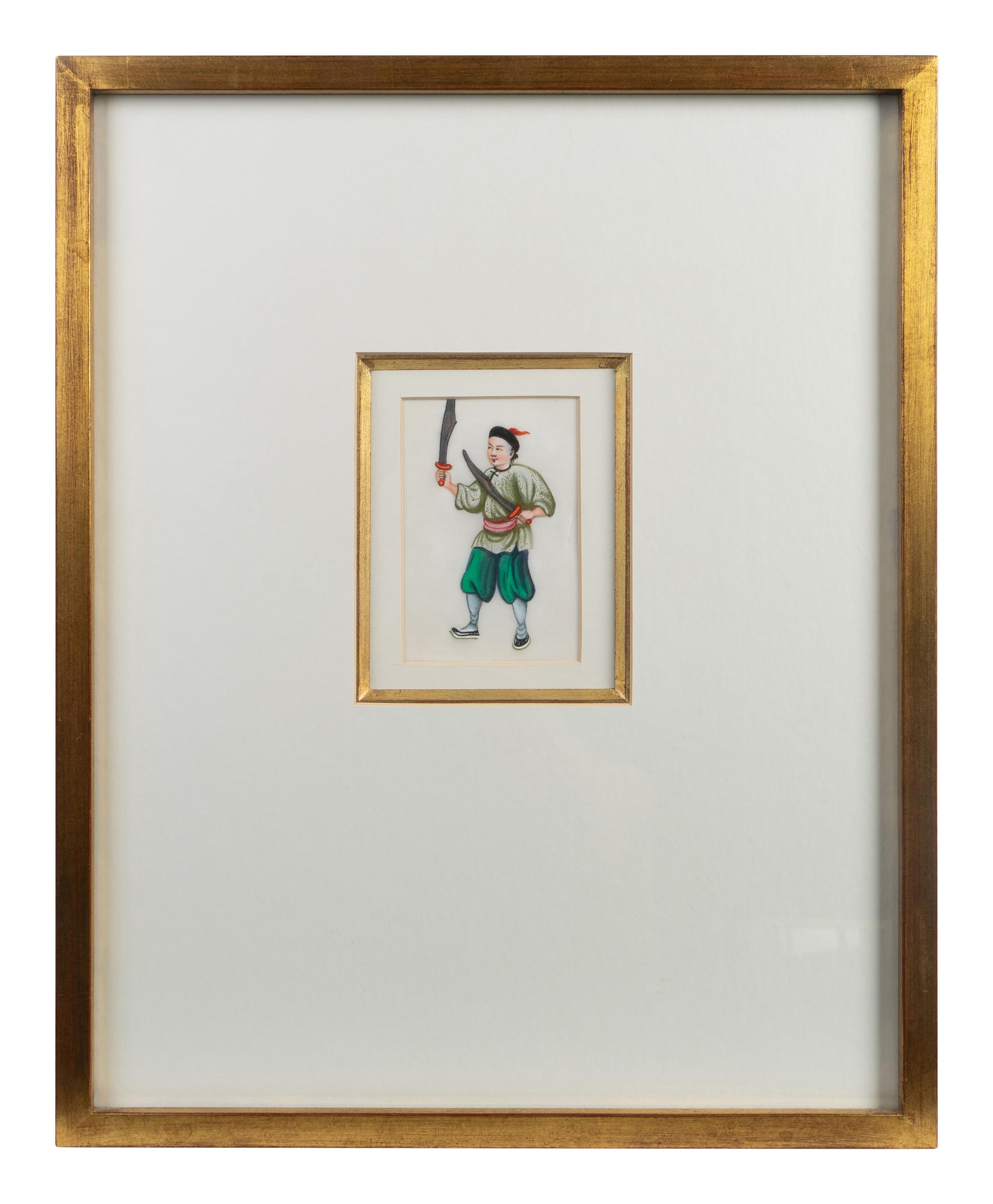 A Set of Twelve Chinese Export Pith Paintings — 19TH/20TH CENTURY