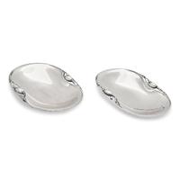 A Matched Pair of Georg Jensen Blossom Silver Dishes