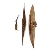 Arctic Sealskin Kayaks, PLUS Bone Lure with Inset Beads