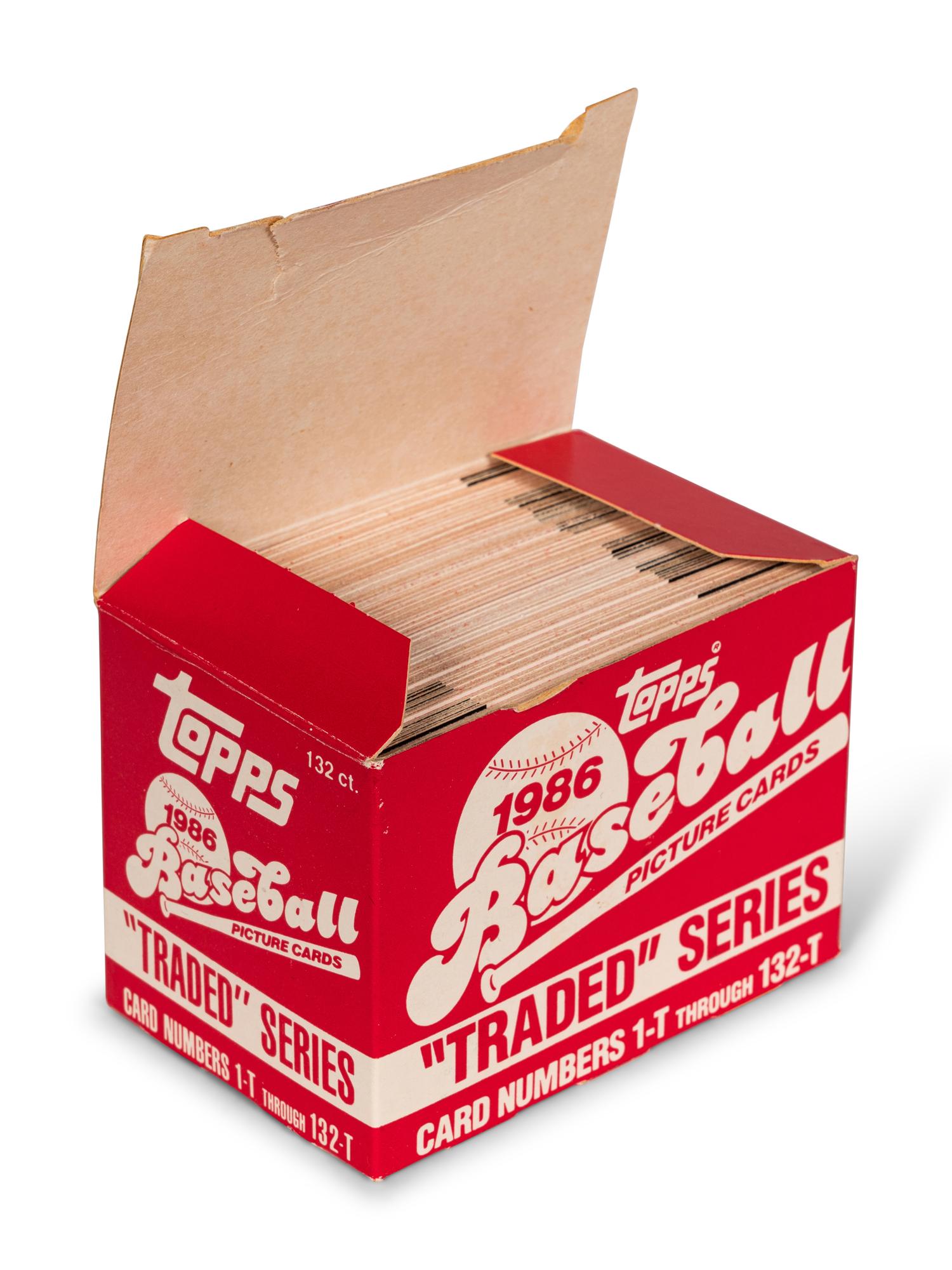 A Group of Seven 1980s-90s Topps Traded Baseball Card Sets,