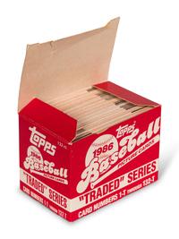 A Group of Seven 1980s-90s Topps Traded Baseball Card Sets,