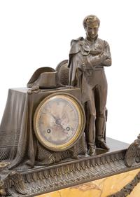 A Louis Philippe Bronze and Sienna Marble Clock