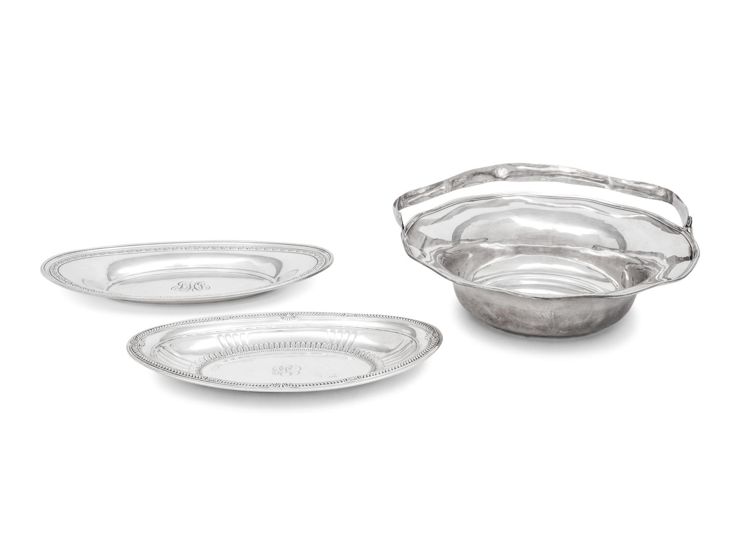 Three American Silver Serving Articles