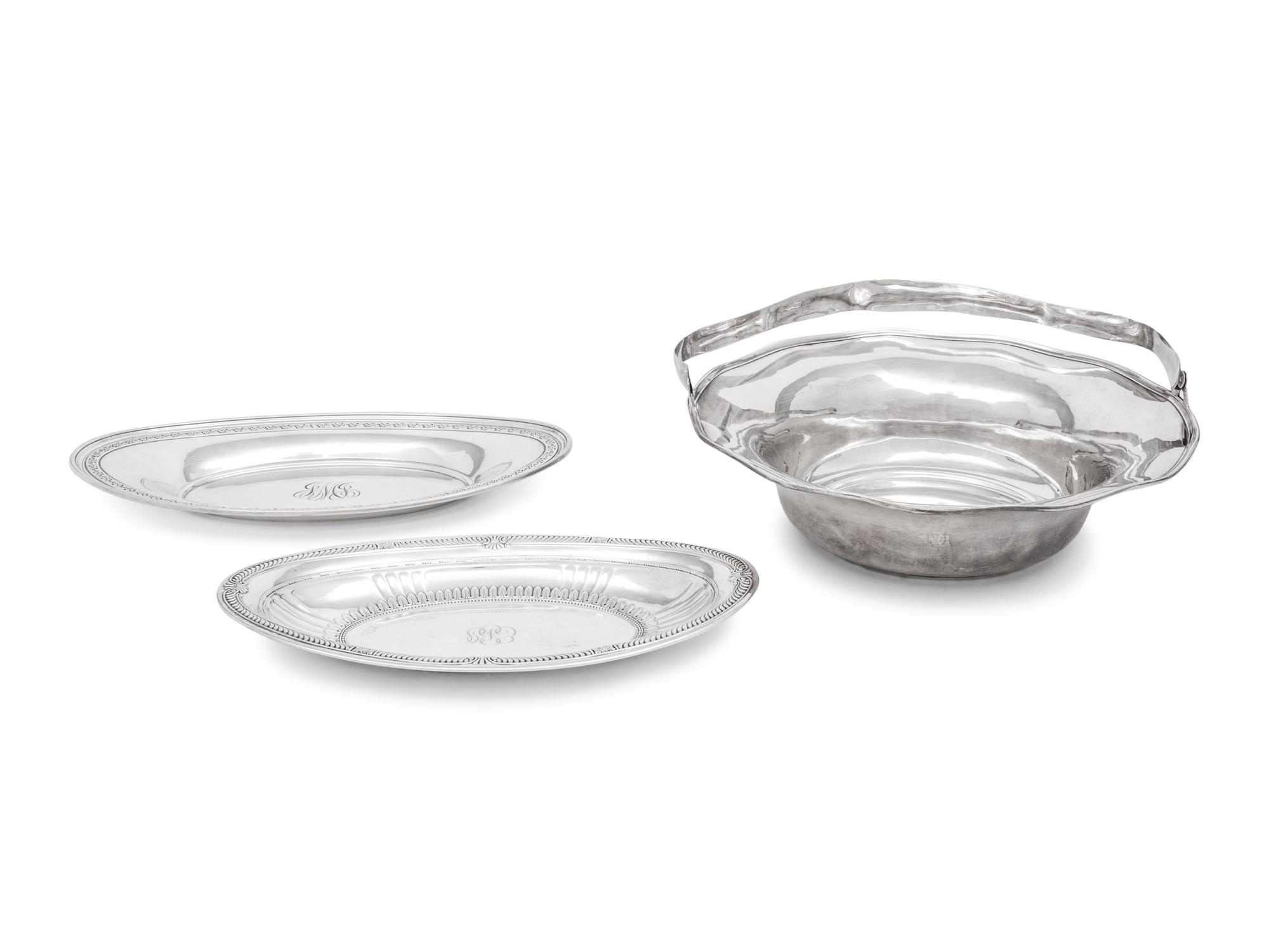 Three American Silver Serving Articles