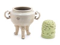 Two Porcelain Scholar's Objects