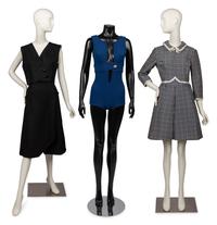 Three Designer Items: Pauline Trigere Ensemble, Geoffrey Beene Swimsuit, Geoffrey Beene Dress, 1960-80s