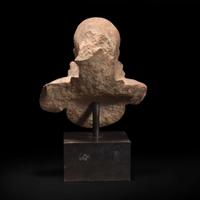 An Indian carved stone bust of a female deity 印度石雕女性神像 12th Century or earlier ???????