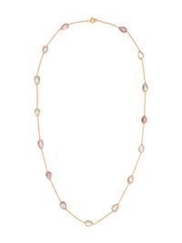 COLLECTION OF YELLOW GOLD AND GEMSTONE NECKLACES