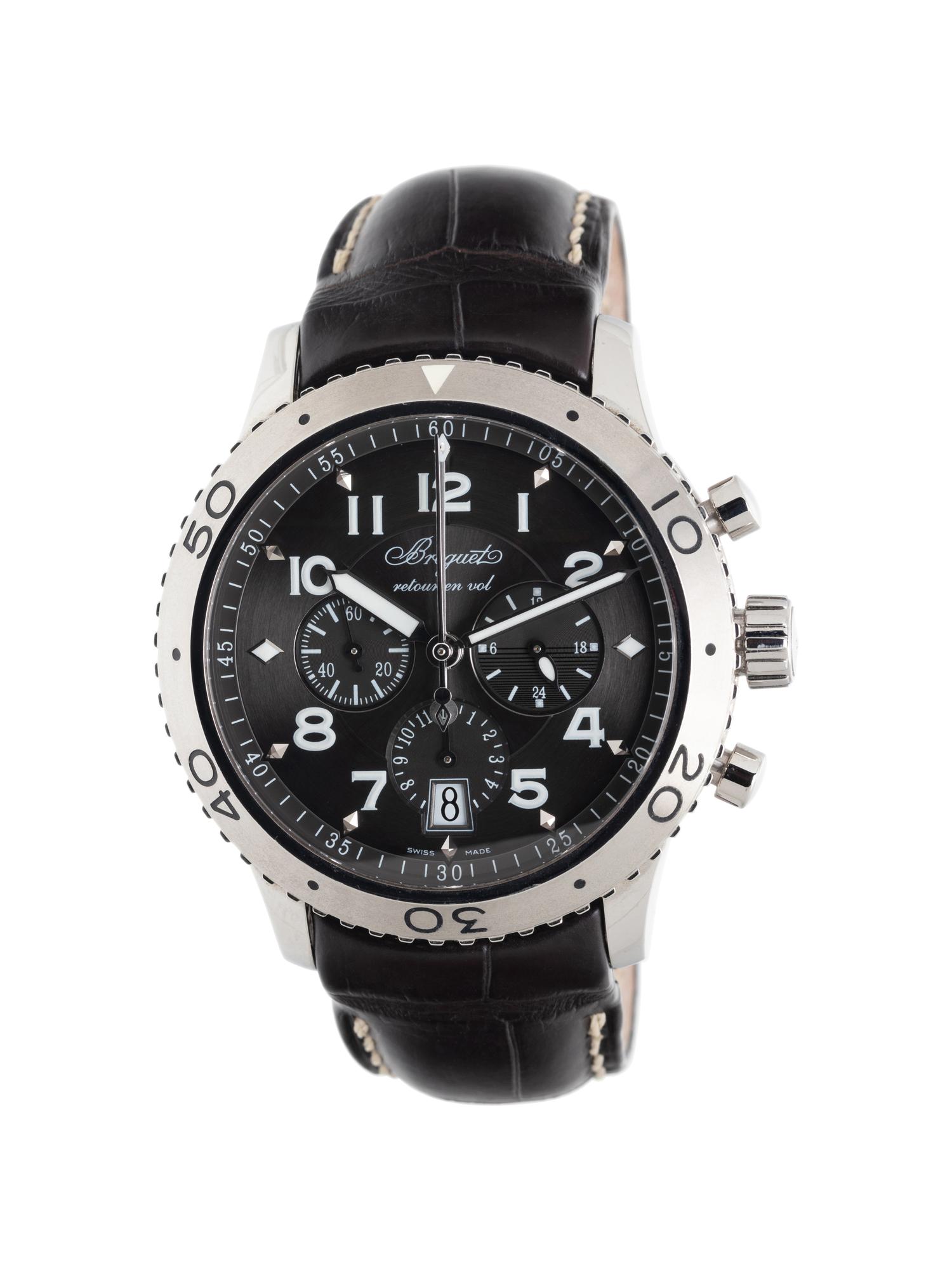 BREGUET, REF. 3810 STAINLESS STEEL 'TYPE XXI' CHRONOGRAPH WATCH