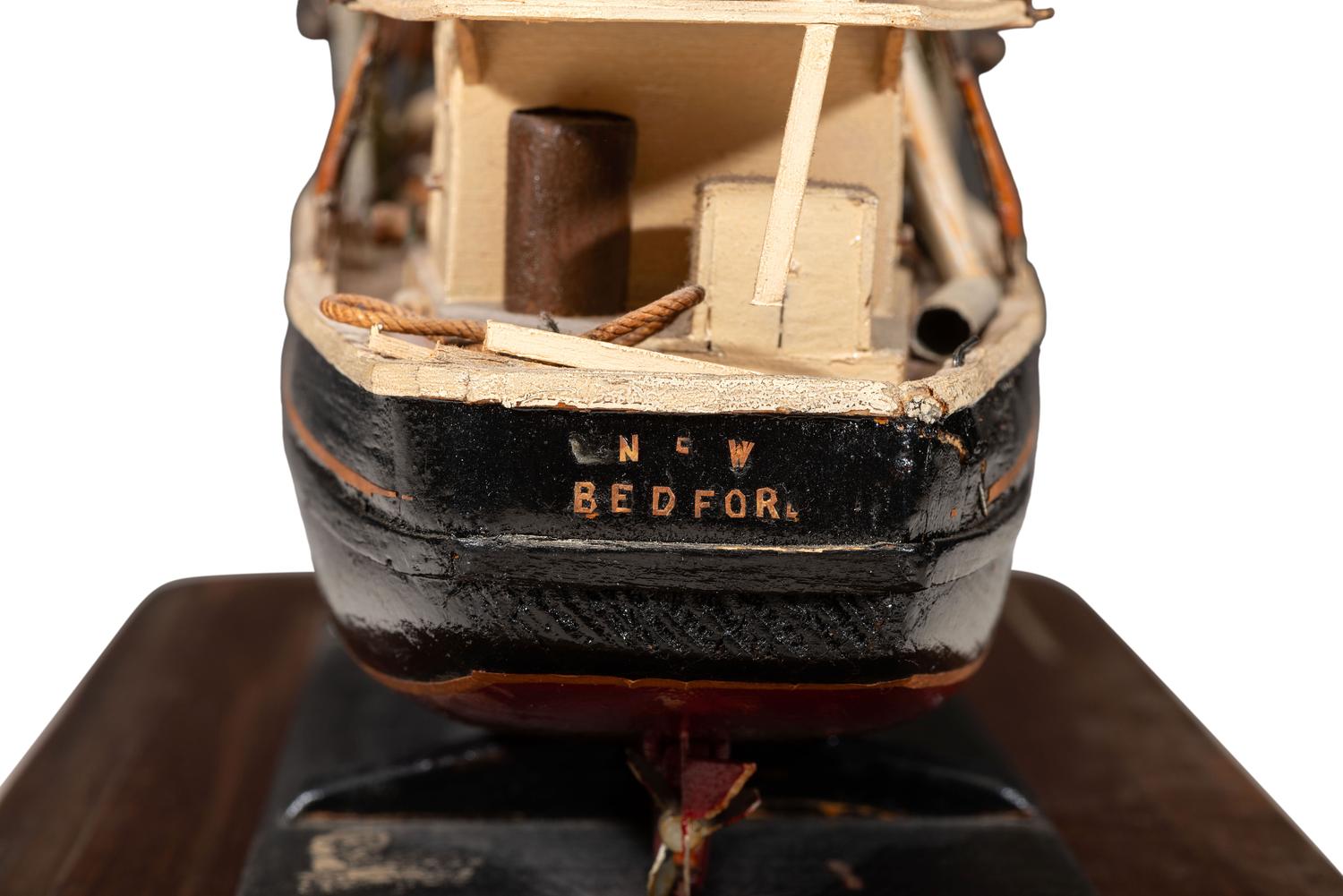 A Carved and Painted Wood Great Lakes Ship Model