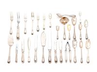 A Portuguese Silver Flatware Service — Topazio, 20th Century