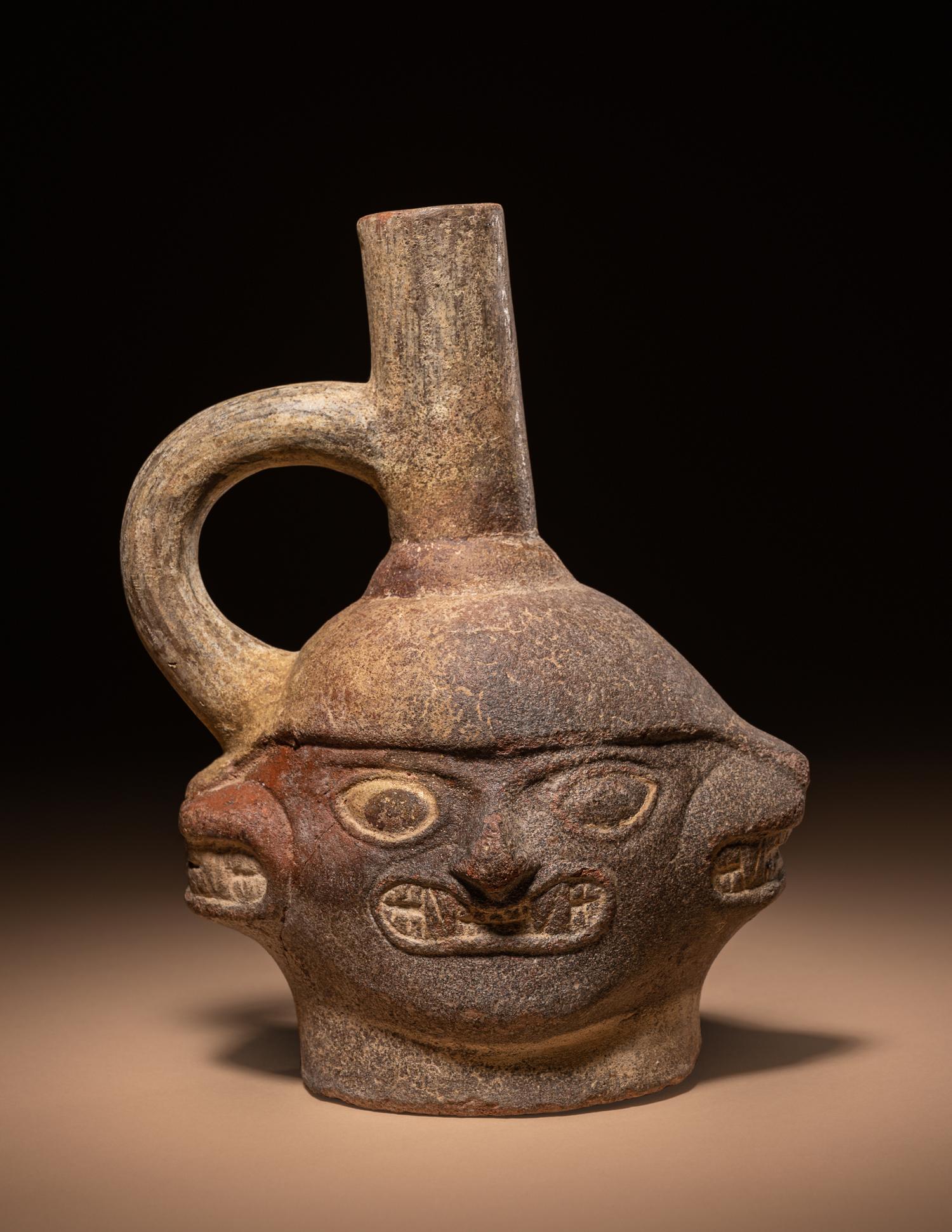 A Moche-Huari Four Headed Vessel