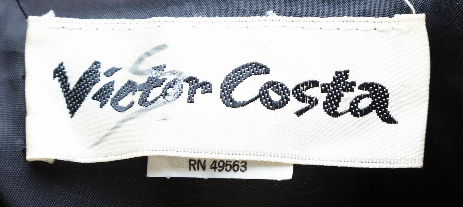 Victor Costa Black Strapless Cocktail Dress, 1980s Size label: 8